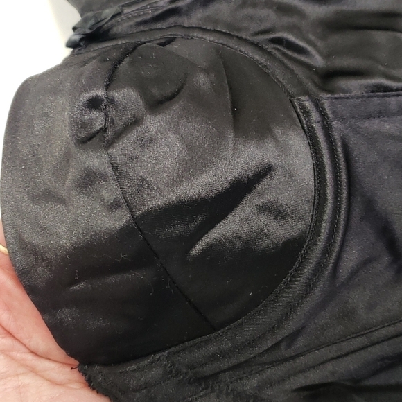 Vintage Y2K Vasserette 34B Low Back Strapless Bustier Black VGUC - Picture 10 of 11